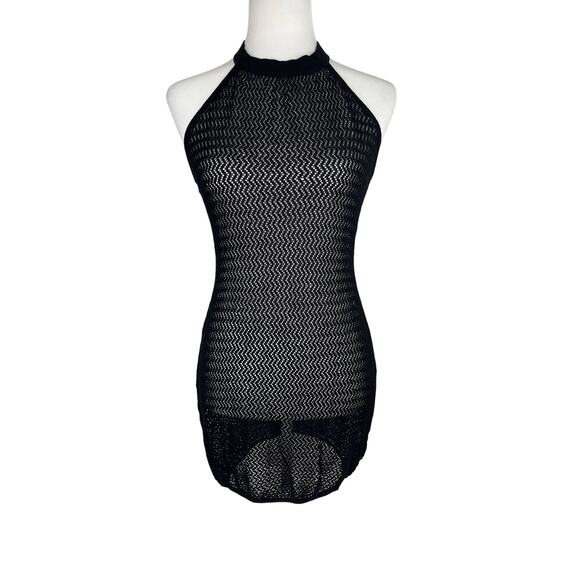 Superdown Racheal Net Halter Dress - Picture 1 of 6